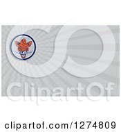 Clipart Of A Boar And Rays Business Card Design Royalty Free Illustration