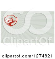 Clipart Of A Retro Cameraman And Rays Business Card Design Royalty Free Illustration by patrimonio