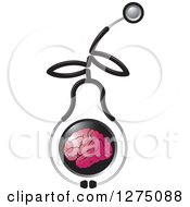 Poster, Art Print Of Medical Stethoscope Forming A Pear Around A Pink Brain