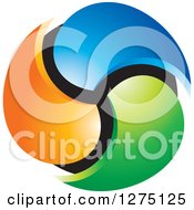 Clipart Of A Colorful Propeller Design 2 Royalty Free Vector Illustration