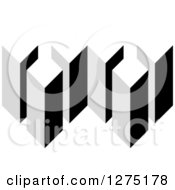 Clipart Of A Grayscale Cubic Design 3 Royalty Free Vector Illustration by Lal Perera