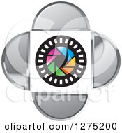 Clipart Of A Colorful Shutter Icon Royalty Free Vector Illustration by Lal Perera