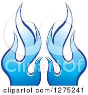 Clipart Of Blue Flames Royalty Free Vector Illustration