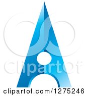 Clipart Of A Blue Letter A Logo Royalty Free Vector Illustration