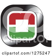 Clipart Of A Black Red And Green Letter A Design Royalty Free Vector Illustration