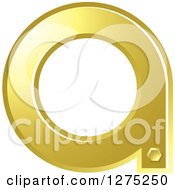 Clipart Of A Gold Letter A Royalty Free Vector Illustration