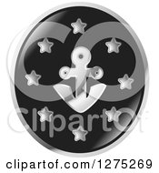 Clipart Of A Grayscale Anchor And Star Icon Royalty Free Vector Illustration by Lal Perera