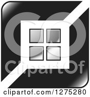 Clipart Of A Black Icon With Silver Tiles Or Windows Royalty Free Vector Illustration by Lal Perera