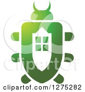 Poster, Art Print Of Gradient Green Window Beetle