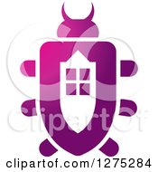 Clipart Of A Gradient Purple Window Beetle Royalty Free Vector Illustration