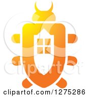 Clipart Of A Gradient Orange Window Beetle Royalty Free Vector Illustration