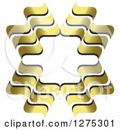 Clipart Of A Black And Gold Abstract Wave Design 3 Royalty Free Vector Illustration