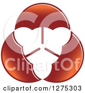 Clipart Of A Red Abstract Design Royalty Free Vector Illustration