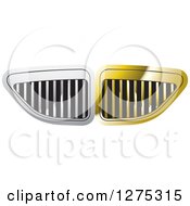 Gold And Silver Grid Vent Or Grill Design