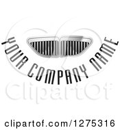 Silver Grid Vent Or Grill Design With Sample Text