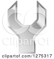 Clipart Of A Silver Wrench Royalty Free Vector Illustration