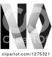 Clipart Of A Black And Silver Abstract NKO Logo Royalty Free Vector Illustration