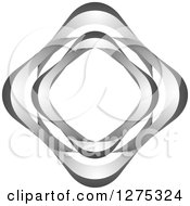 Clipart Of A Silver Diamond Design Royalty Free Vector Illustration by Lal Perera