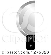 Clipart Of A Black And Silver Knife Royalty Free Vector Illustration