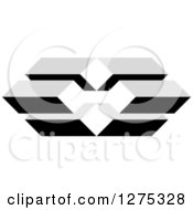 Clipart Of A Grayscale Cubic Design 4 Royalty Free Vector Illustration