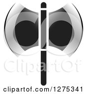 Clipart Of A Grayscale Axe Royalty Free Vector Illustration