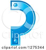 Clipart Of A Blue Letter P Logo Royalty Free Vector Illustration