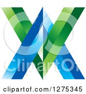 Poster, Art Print Of Blue And Green Abstract Vv Logo