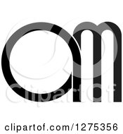 Clipart Of A Black And White Am Logo Royalty Free Vector Illustration