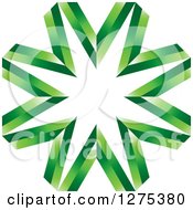 Clipart Of A Green Abstract Burst Royalty Free Vector Illustration
