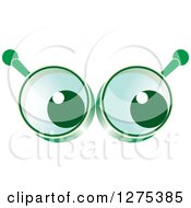 Poster, Art Print Of Eyes In Green Magnifying Glasses