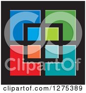 Clipart Of A Colorful Square Design Royalty Free Vector Illustration by Lal Perera