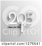Clipart Of A 2015 Happy New Year Greeting On Gray Shading Royalty Free Vector Illustration
