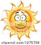 Clipart Of A Happy Sun Royalty Free Vector Illustration