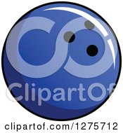 Clipart Of A Blue Bowling Ball Royalty Free Vector Illustration