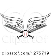 Poster, Art Print Of Winged Baseball And Bats
