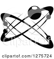 Clipart Of A Black And White Atom 28 Royalty Free Vector Illustration