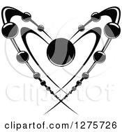 Poster, Art Print Of Black And White Heart Shaped Atom