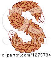 Poster, Art Print Of Floral Capital Letter S With A Flower
