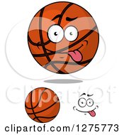 Clipart Of A Goofy Basketball And Face Royalty Free Vector Illustration