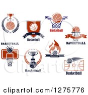Clipart Of Basketball Sports Designs Royalty Free Vector Illustration