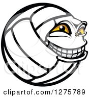 Poster, Art Print Of Grinning Volleyball Character Mascot In Profile