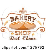 Clipart Of A Bakery Shop Design With Bread Wheat And Stars Royalty Free Vector Illustration