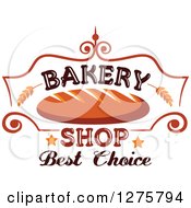 Clipart Of A Bakery Shop Design With Bread Wheat And Stars 3 Royalty Free Vector Illustration