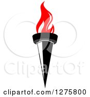 Poster, Art Print Of Black Torch With Red Flames 19