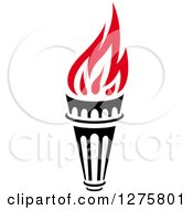 Poster, Art Print Of Black Torch With Red Flames 14