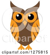 Poster, Art Print Of Brown And Orange Owl 2