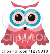 Poster, Art Print Of Pink White And Blue Owl