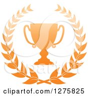 Clipart Of A Bronze Championship Trophy Cup In A Wreath Royalty Free Vector Illustration by Vector Tradition SM