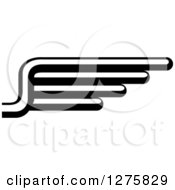 Clipart Of A Black And White Wing 3 Royalty Free Vector Illustration