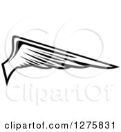 Clipart Of A Black And White Feathered Wing 15 Royalty Free Vector Illustration